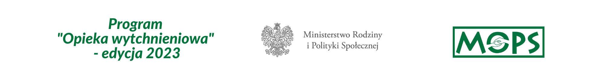 opieka wytchnieniowa 2023 logo mops godło Polski