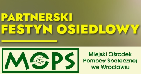 napis Osiedlowy Festyn Rodzinny / logo MOPS 
