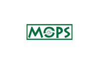 logo mops - napis mops na białym tle 